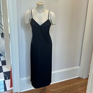 Rebecca Taylor Sateen Pleated Slip Dress